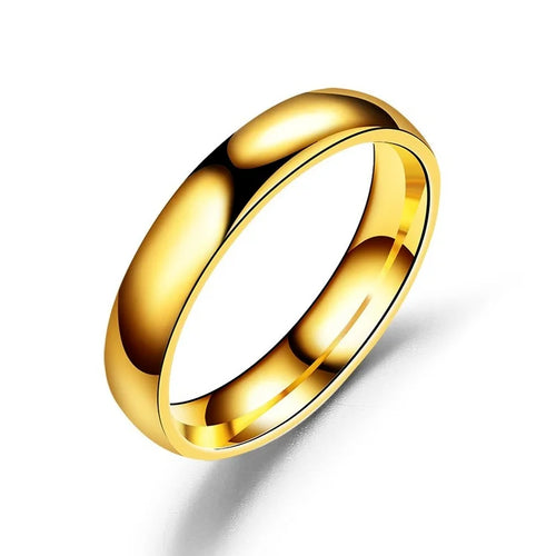 Simple 6mm Titanium Ring Women Men Prevent Allergy High Polished - Miraelia jewelry&Accessories
