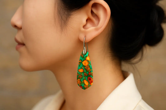 Imperial Jasper Oasis Earrings - Miraelia jewelry&Accessories