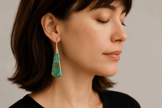 Imperial Jaspers Zia Earrings - Miraelia jewelry&Accessories