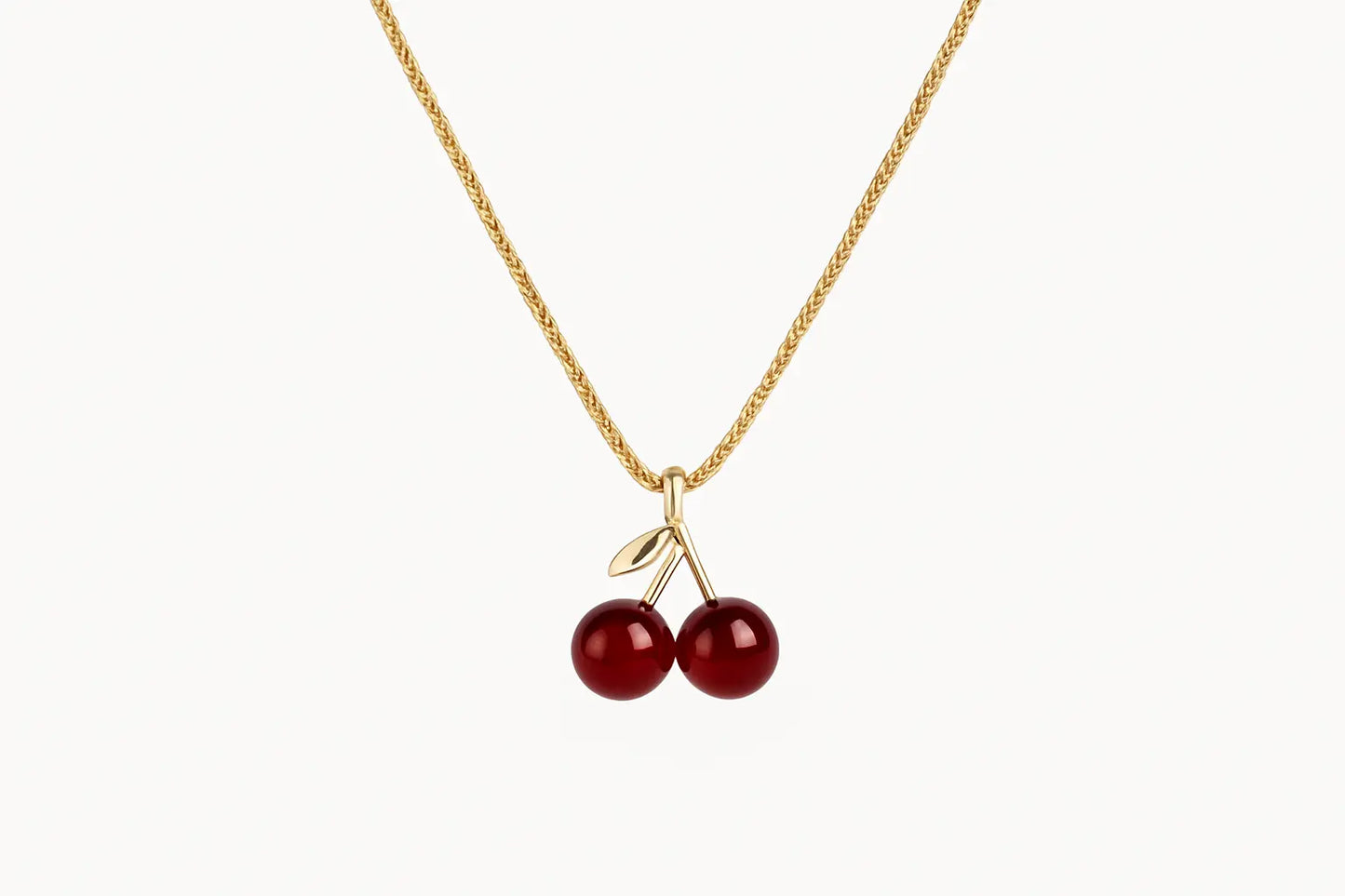 Little Wine Red Cherry Pendant Necklaces For Women Fashion Personality - Miraelia jewelry&Accessories