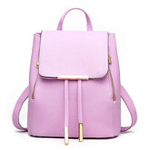 PU Leather College Style Casual Backpack For Young Ladies - Miraelia jewelry&Accessories