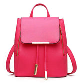 PU Leather College Style Casual Backpack For Young Ladies - Miraelia jewelry&Accessories