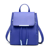 PU Leather College Style Casual Backpack For Young Ladies - Miraelia jewelry&Accessories