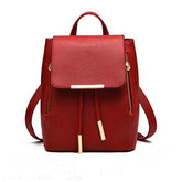 PU Leather College Style Casual Backpack For Young Ladies - Miraelia jewelry&Accessories