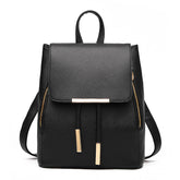 PU Leather College Style Casual Backpack For Young Ladies - Miraelia jewelry&Accessories