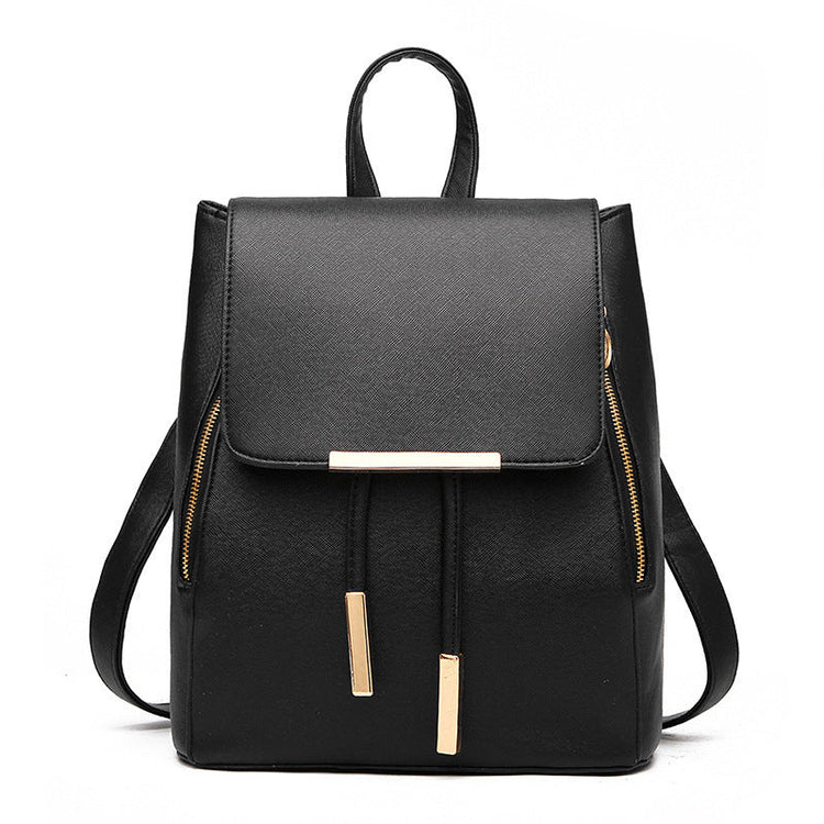 PU Leather College Style Casual Backpack For Young Ladies - Miraelia jewelry&Accessories