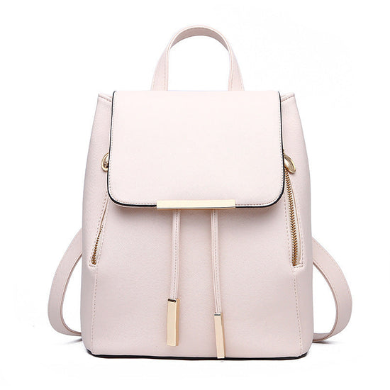 PU Leather College Style Casual Backpack For Young Ladies - Miraelia jewelry&Accessories