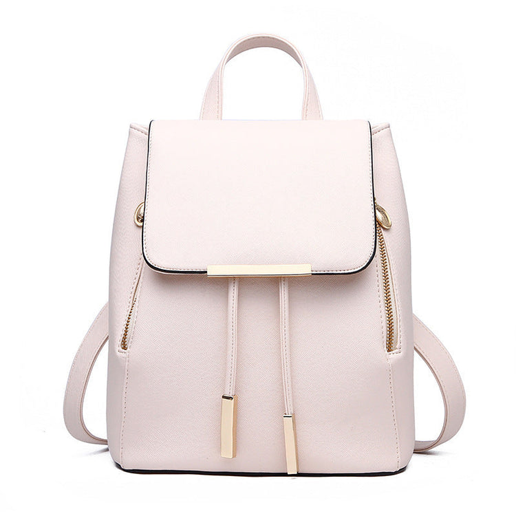 PU Leather College Style Casual Backpack For Young Ladies - Miraelia jewelry&Accessories