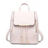 PU Leather College Style Casual Backpack For Young Ladies - Miraelia jewelry&Accessories