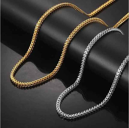 DIEHARD 5mm Steel Franco Chain - 24" 30" | Gold & Silver Plating | Hip Hop - Miraelia jewelry&Accessories