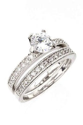 Cubic Zirconia Double Rings - Miraelia jewelry&Accessories