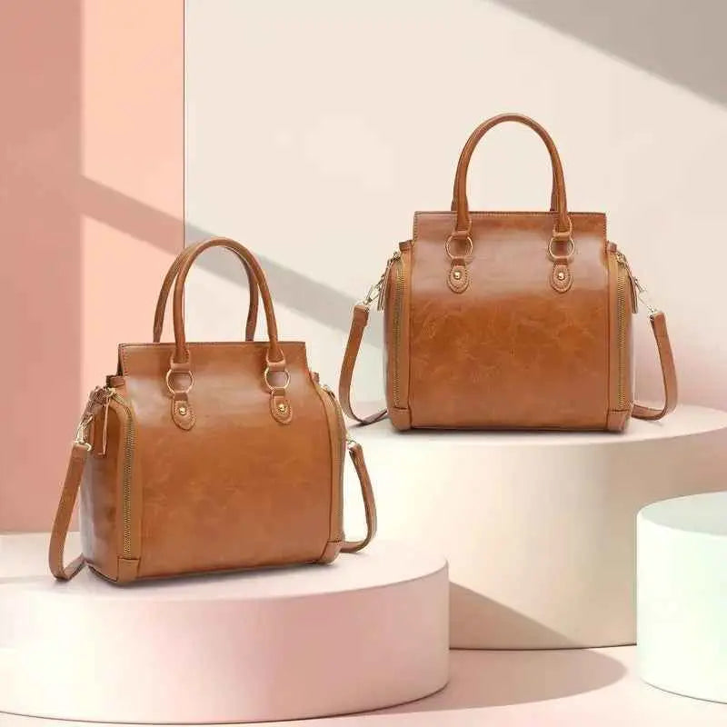 Women's Multifunctional Leather Shoulder Bag - 4-in-1 Design | Miraelia - Miraelia jewelry&Accessories