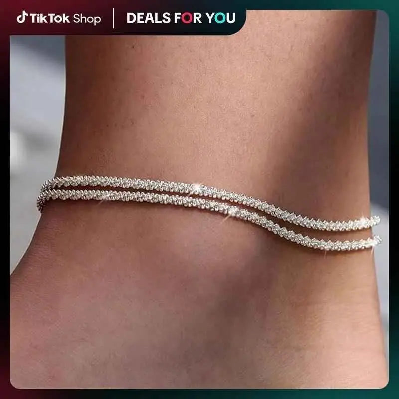 Fashion Multi-Layer Waterproof Ankle Bracelet - Gold & Silver | Miraelia - Miraelia jewelry&Accessories