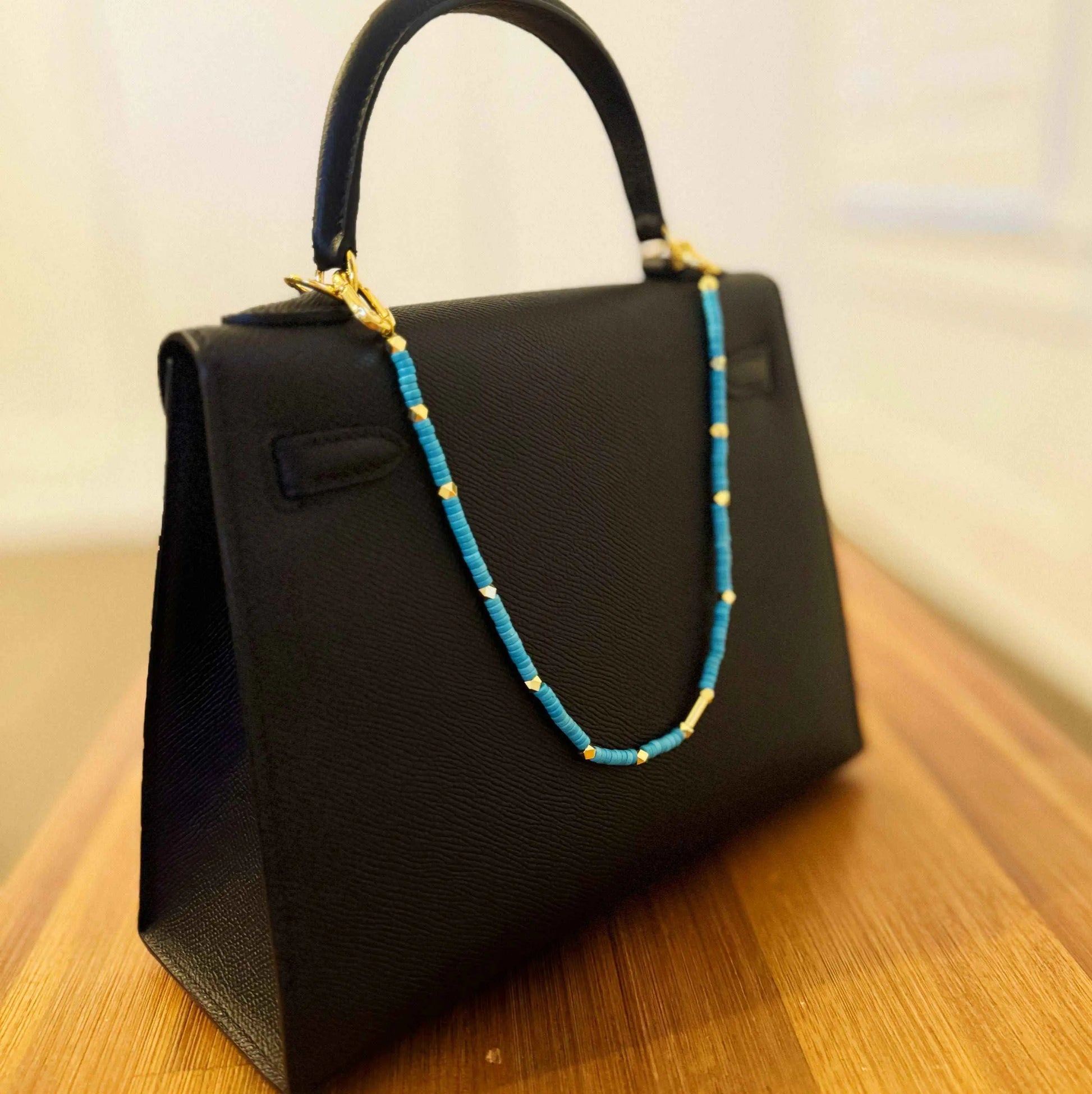 Turquoise Golden Edge Bag Charm - Multi-Purpose Accessory | Miraelia - Miraelia jewelry&Accessories