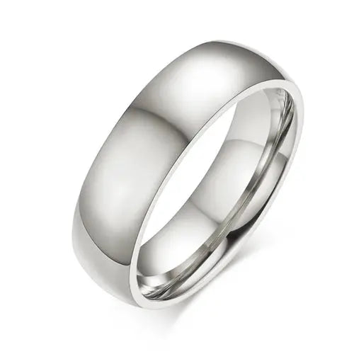 Letdiffery Simple 2/4/6/8mm Stainless Steel Wedding Rings Golden - Miraelia jewelry&Accessories