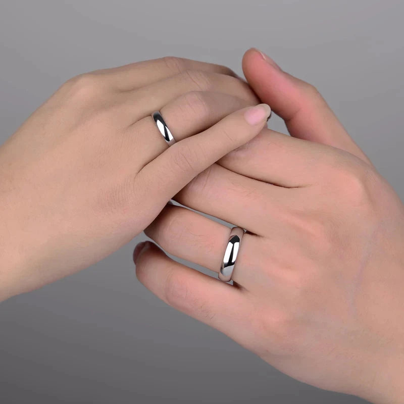 Letdiffery Simple 2/4/6/8mm Stainless Steel Wedding Rings Golden - Miraelia jewelry&Accessories