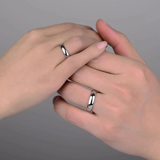 Letdiffery Simple 2/4/6/8mm Stainless Steel Wedding Rings Golden - Miraelia jewelry&Accessories