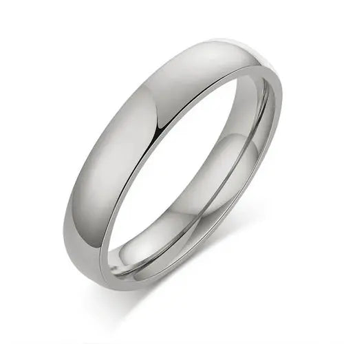 Letdiffery Simple 2/4/6/8mm Stainless Steel Wedding Rings Golden - Miraelia jewelry&Accessories