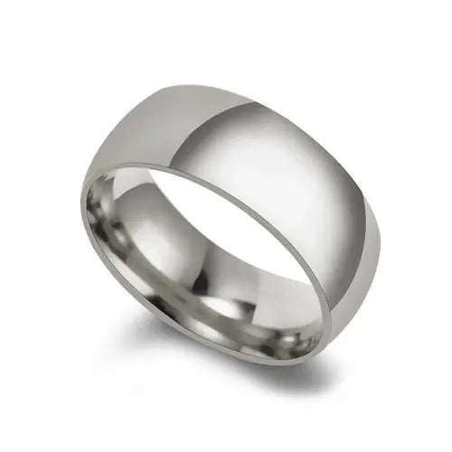 Letdiffery Simple 2/4/6/8mm Stainless Steel Wedding Rings Golden - Miraelia jewelry&Accessories