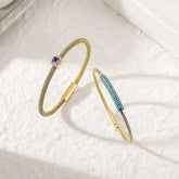 Vintage Jewelry Set - Stainless Steel Bangle, Bracelet & Ring | Hypoallergenic - Miraelia jewelry&Accessories