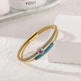 Vintage Jewelry Set - Stainless Steel Bangle, Bracelet & Ring | Hypoallergenic - Miraelia jewelry&Accessories