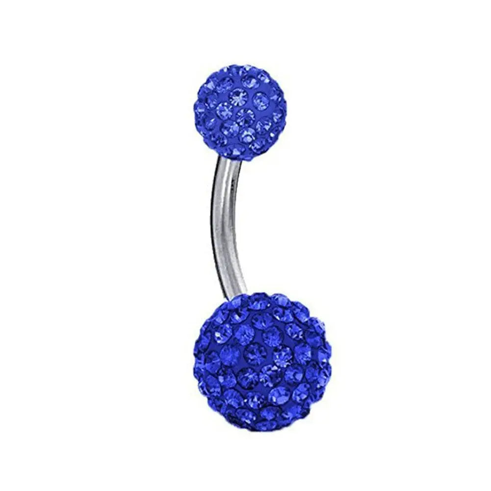 316L Surgical Steel Belly Button Ring - Crystal Piercing Jewelry Miraelia jewelry&Accessories