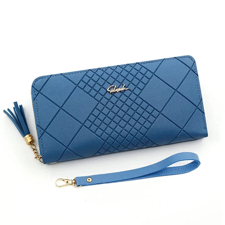 Zipper Money Coin Purse Women Card Holder Long PU Leather Clutch - Miraelia jewelry&Accessories