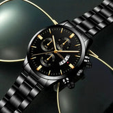 Fashion Men Stainless Steel Watch Luxury Calendar Quartz Wrist Watch - Miraelia jewelry&Accessories