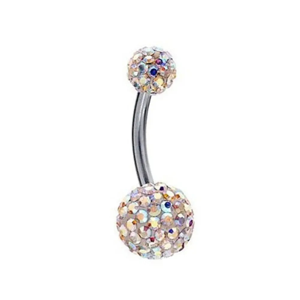 316L Surgical Steel Belly Button Ring - Crystal Piercing Jewelry Miraelia jewelry&Accessories