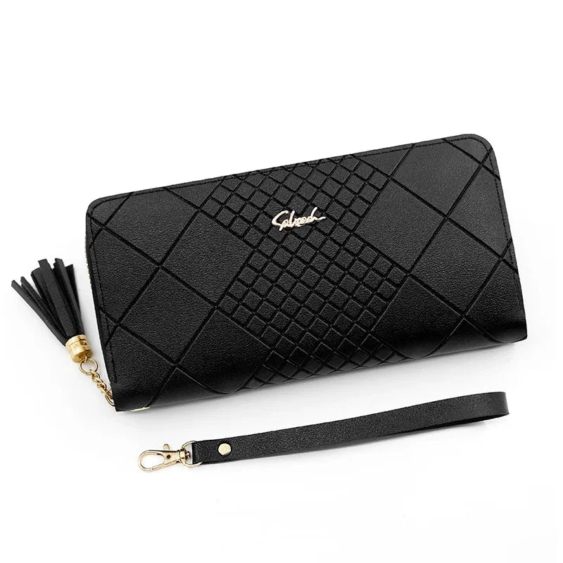Zipper Money Coin Purse Women Card Holder Long PU Leather Clutch - Miraelia jewelry&Accessories