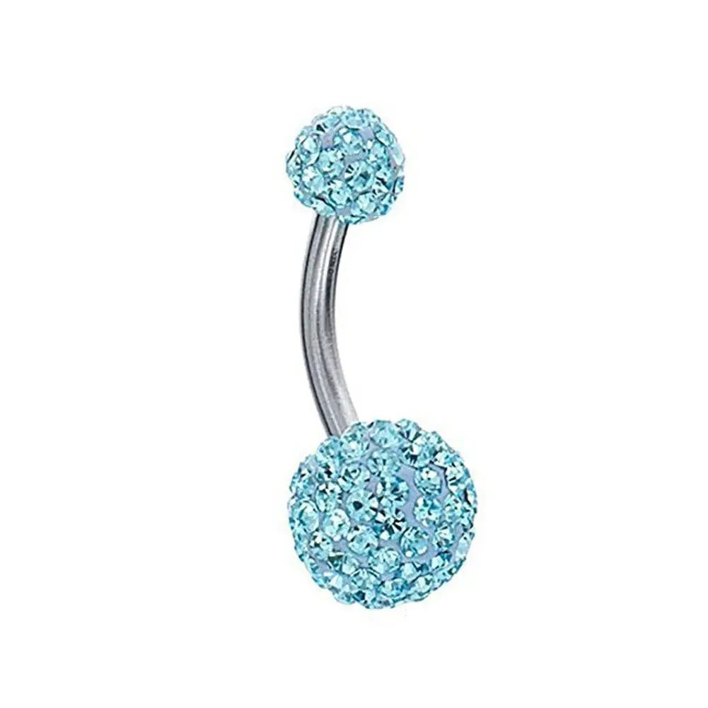 316L Surgical Steel Belly Button Ring - Crystal Piercing Jewelry Miraelia jewelry&Accessories