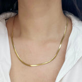 Minimalist Unisex Snake Chain Choker - Stainless Steel Necklace - Miraelia jewelry&Accessories