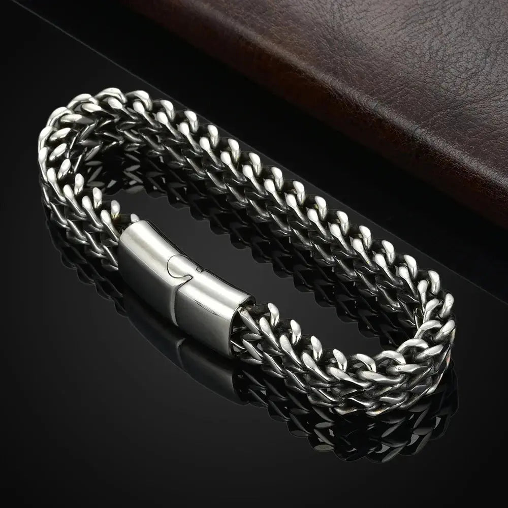Stainless Steel Magnetic Buckle Fish Scale Bracelet - Miraelia jewelry&Accessories