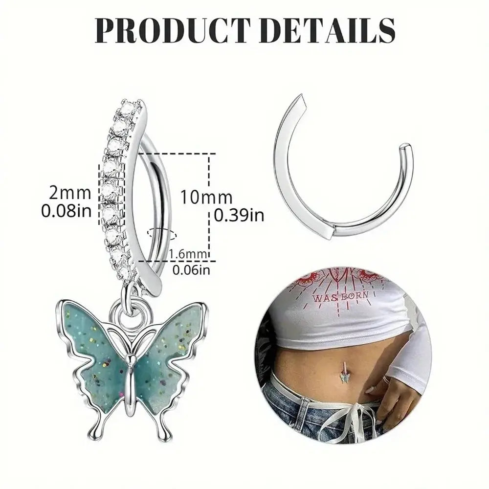 Belly Clicker Butterfly Heart Miraelia jewelry&Accessories