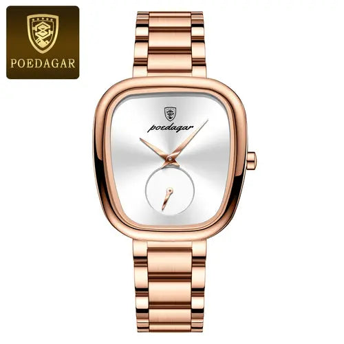 POEDAGAR Luxury Elegant Watch For Woman Waterproof Stainless Steel - Miraelia jewelry&Accessories