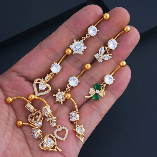 Belly Clicker Butterfly Heart Miraelia jewelry&Accessories