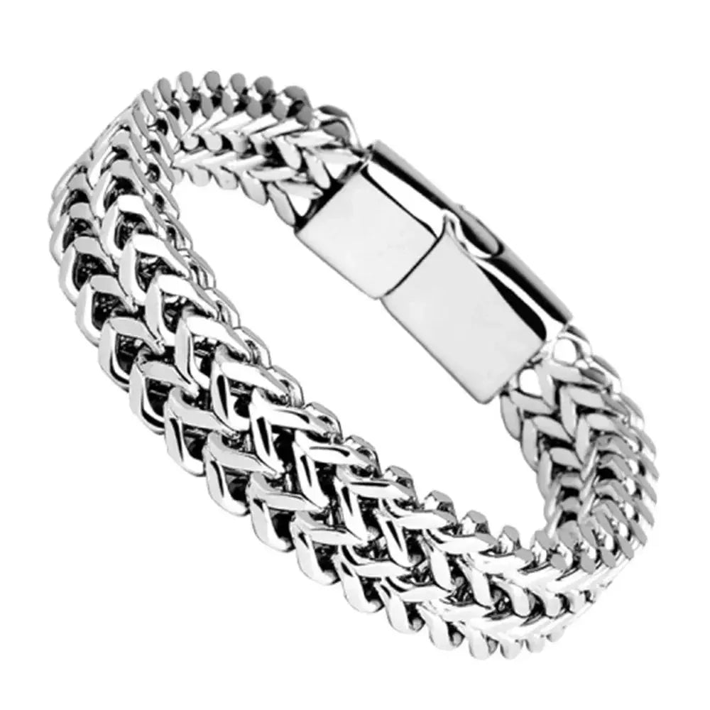 Stainless Steel Magnetic Buckle Fish Scale Bracelet - Miraelia jewelry&Accessories