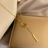 Fashion Luxury 316L Titanium Steel Heart Love Flower Square Necklace - Miraelia jewelry&Accessories