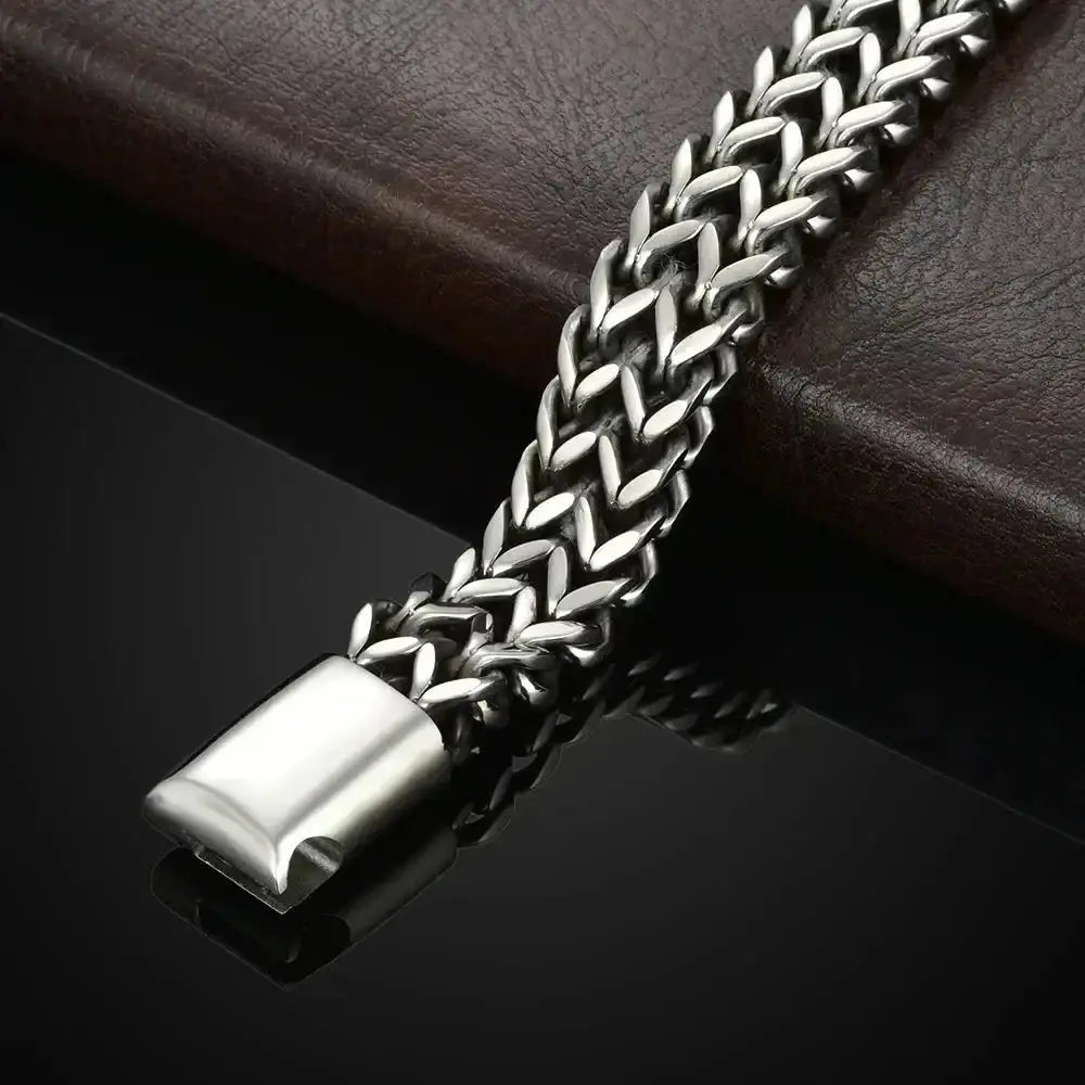 Stainless Steel Magnetic Buckle Fish Scale Bracelet - Miraelia jewelry&Accessories