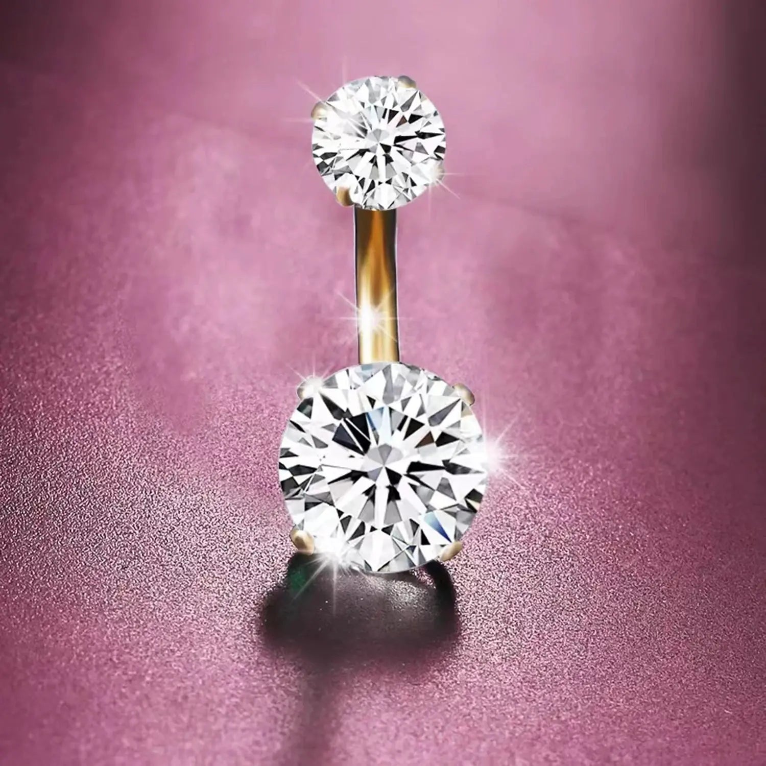 316L Surgical Steel Belly Button Ring - Crystal Piercing Jewelry Miraelia jewelry&Accessories