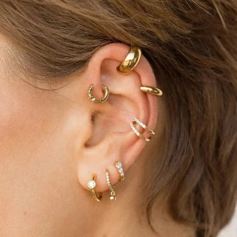 Thick Design 316L Stainless Steel PVD Hypoallergenic Earcuff - Miraelia jewelry&Accessories