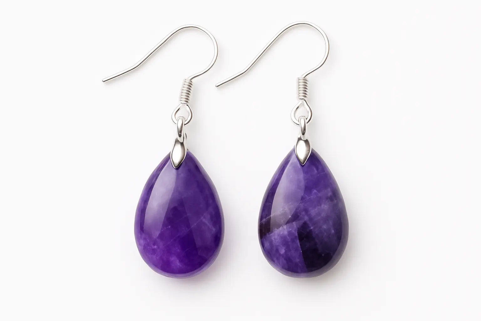Amethyst Dangle Earrings- Purple - Miraelia jewelry&Accessories