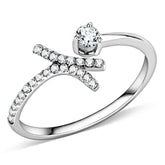 High Polished Stainless Steel Ring - AAA Grade CZ Clear Stone | Miraelia - Miraelia jewelry&Accessories