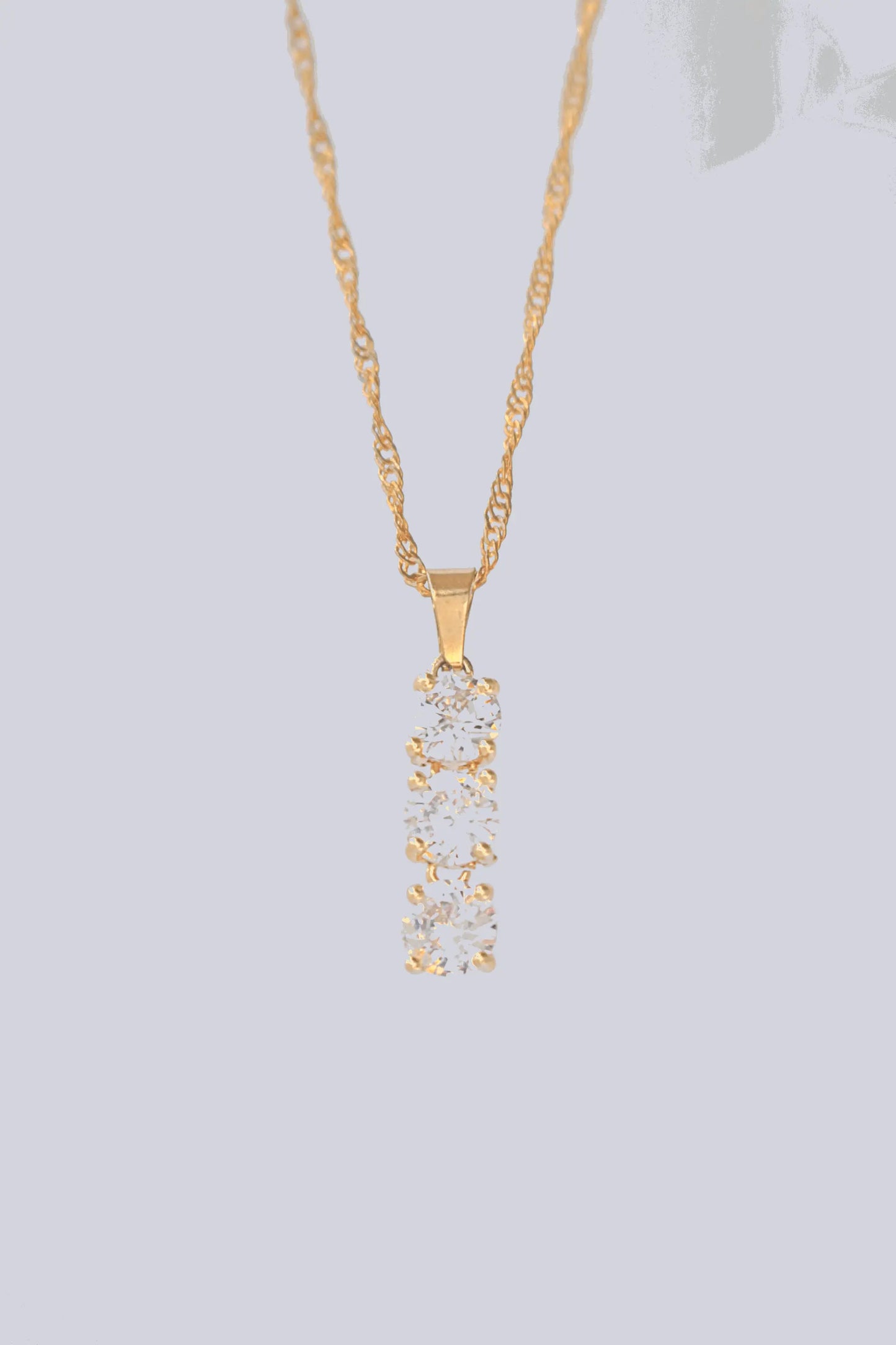 24 Karats Cubic Zirconia Drop Necklace - Miraelia jewelry&Accessories