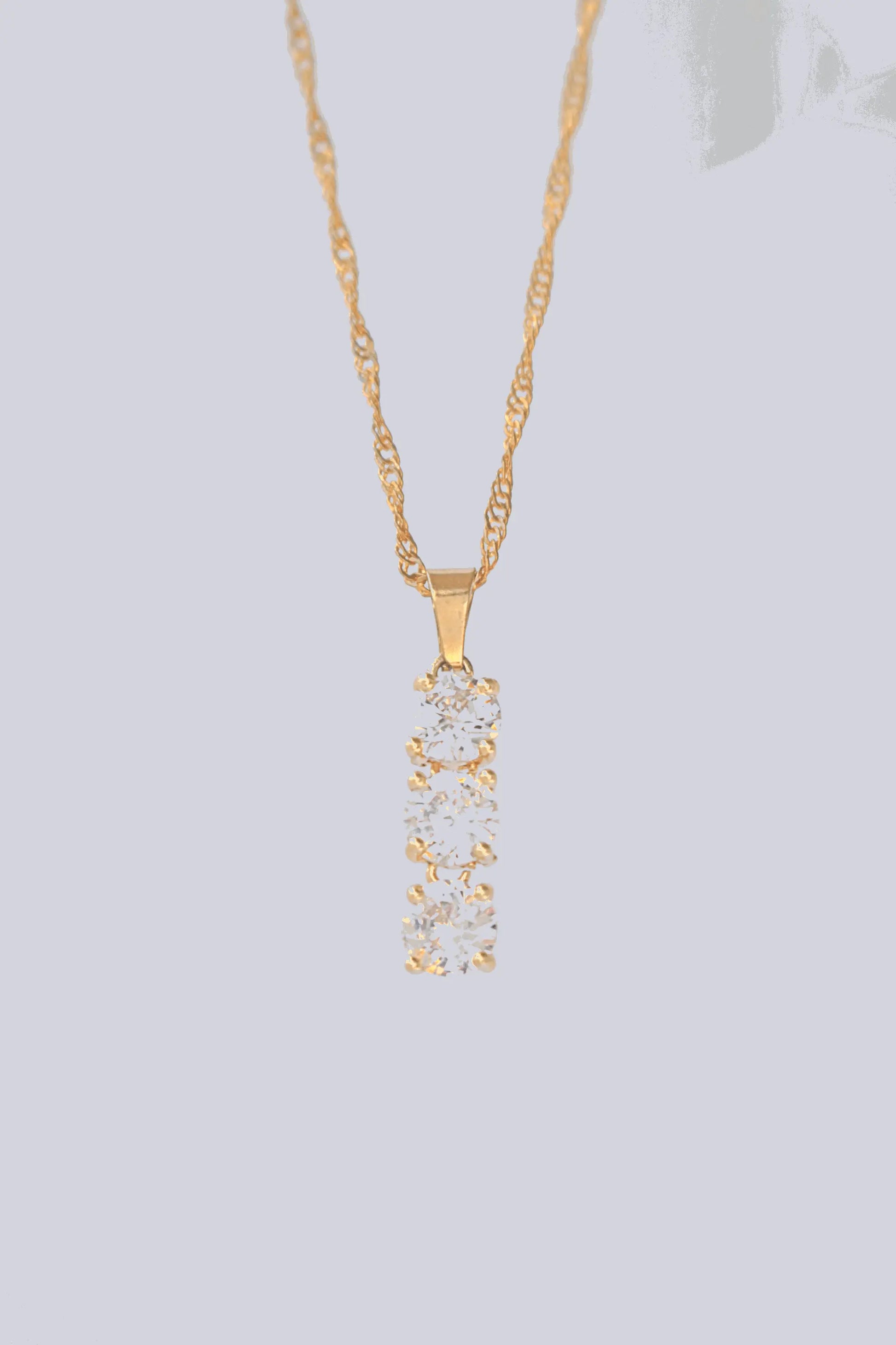 24 Karats Cubic Zirconia Drop Necklace - Miraelia jewelry&Accessories