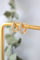 24 Karats Cubic Zirconia Hoops - Miraelia jewelry&Accessories