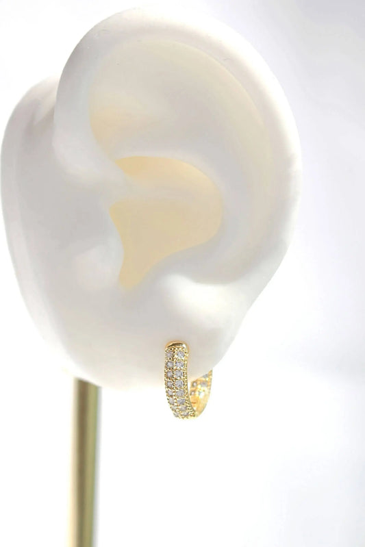 24 Karats Cubic Zirconia Hoops - Miraelia jewelry&Accessories