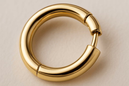 2pcs Fashion Hoop Earrings, Gold Color Tiny Cartilage Earrings - Miraelia jewelry&Accessories