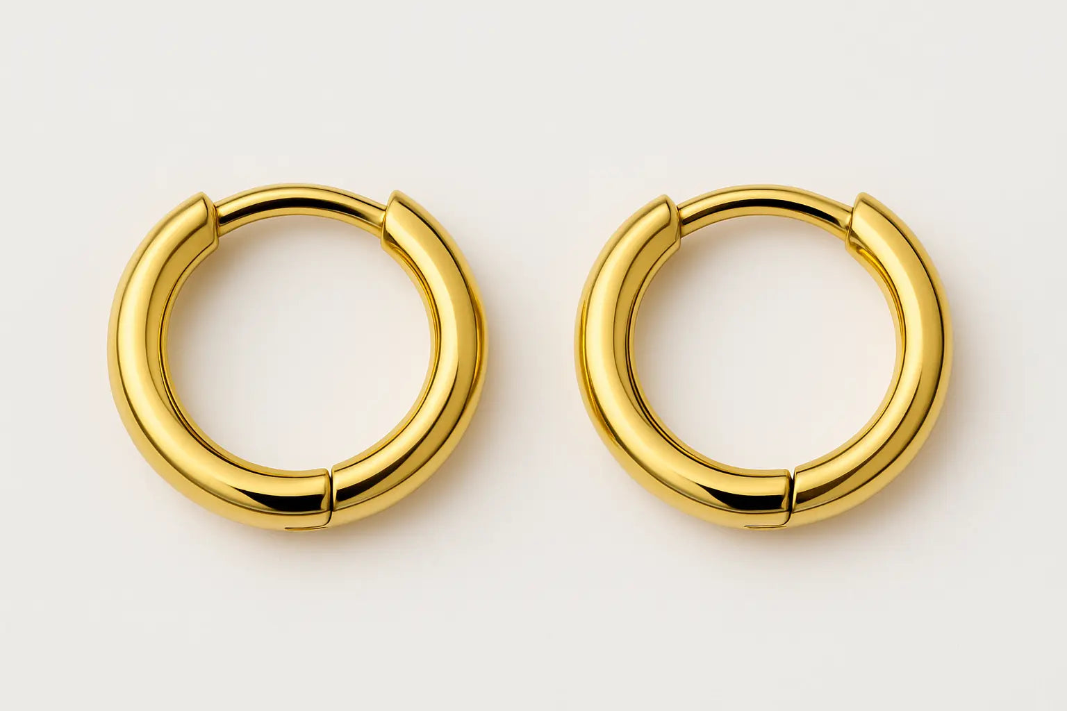 2pcs Fashion Hoop Earrings, Gold Color Tiny Cartilage Earrings - Miraelia jewelry&Accessories