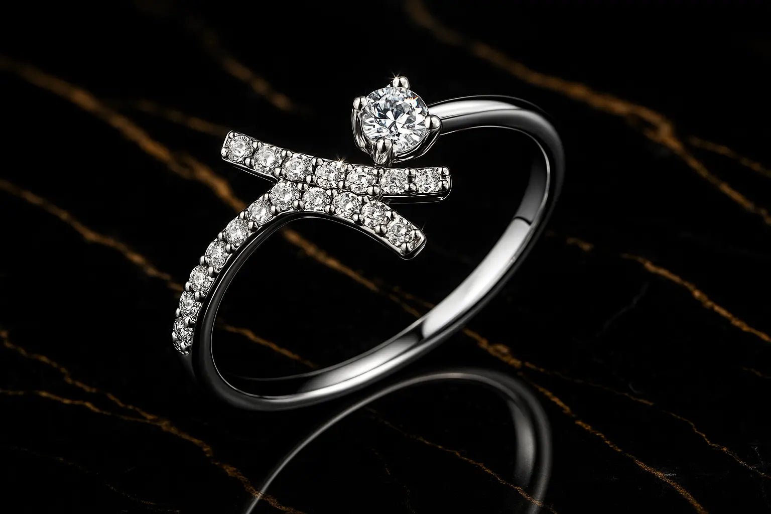 High Polished Stainless Steel Ring - AAA Grade CZ Clear Stone | Miraelia - Miraelia jewelry&Accessories